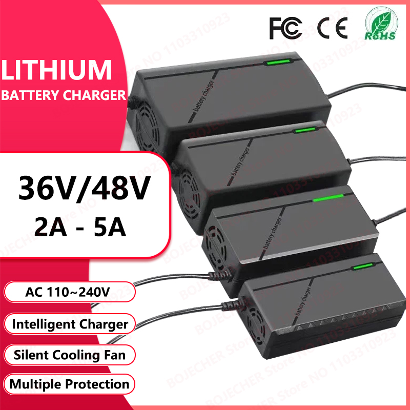 84V 20A Smart Charger - Pengisi daya baterai Lithium-ion 36V 48V,