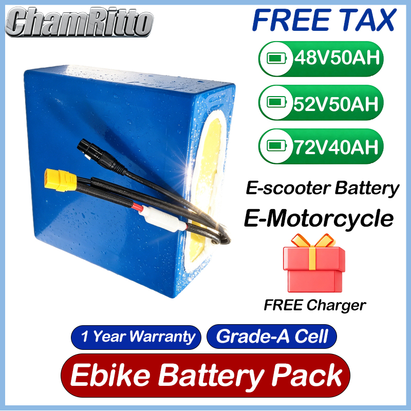 48V 52V 30ah 50ah Sepeda Listr - 60V 50Ah Electric Scooter Battery ulasan dan harga