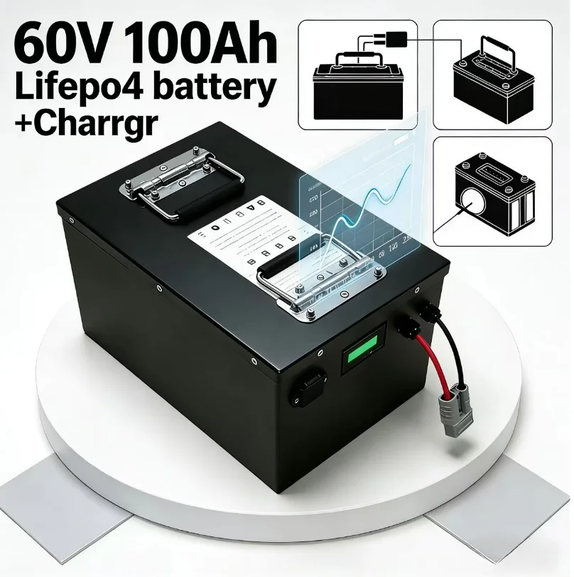 Baterai LiFePO4 60V 100Ah/120A - 72V 40Ah Lifepo4 Battery Pack ulasan dan harga